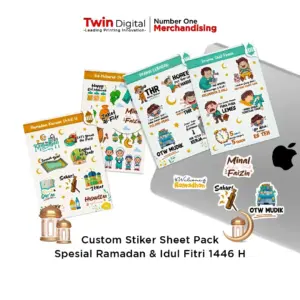Custom Sticker Sheet Pack Spesial Ramadan & Idul Fitri 1446 H