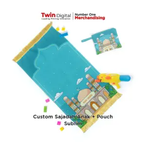 Custom Sajadah Travel Anak + Pouch Sublim