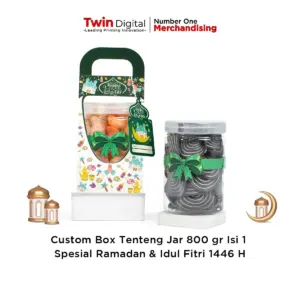 Custom Box Tenteng Jar 800gr Isi 1 Spesial Ramadan & Idul Fitri 1446 H