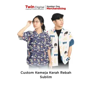 Custom Kemeja Kerah Rebah Sublim