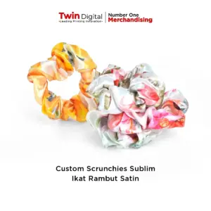 Custom Scrunchies Ikat Rambut Satin