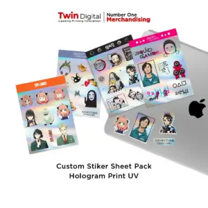 Custom Sticker Sheet Pack Hologram Print UV