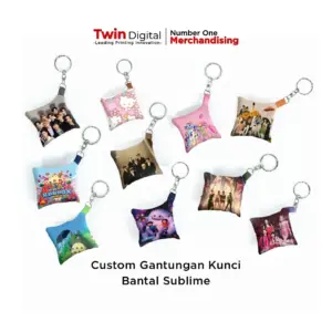 Custom Gantungan Kunci Bantal Sublime