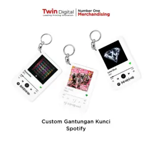 Custom Gantungan Kunci Spotify Kotak