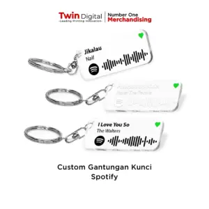 Custom Gantungan Kunci Spotify Persegi Panjang