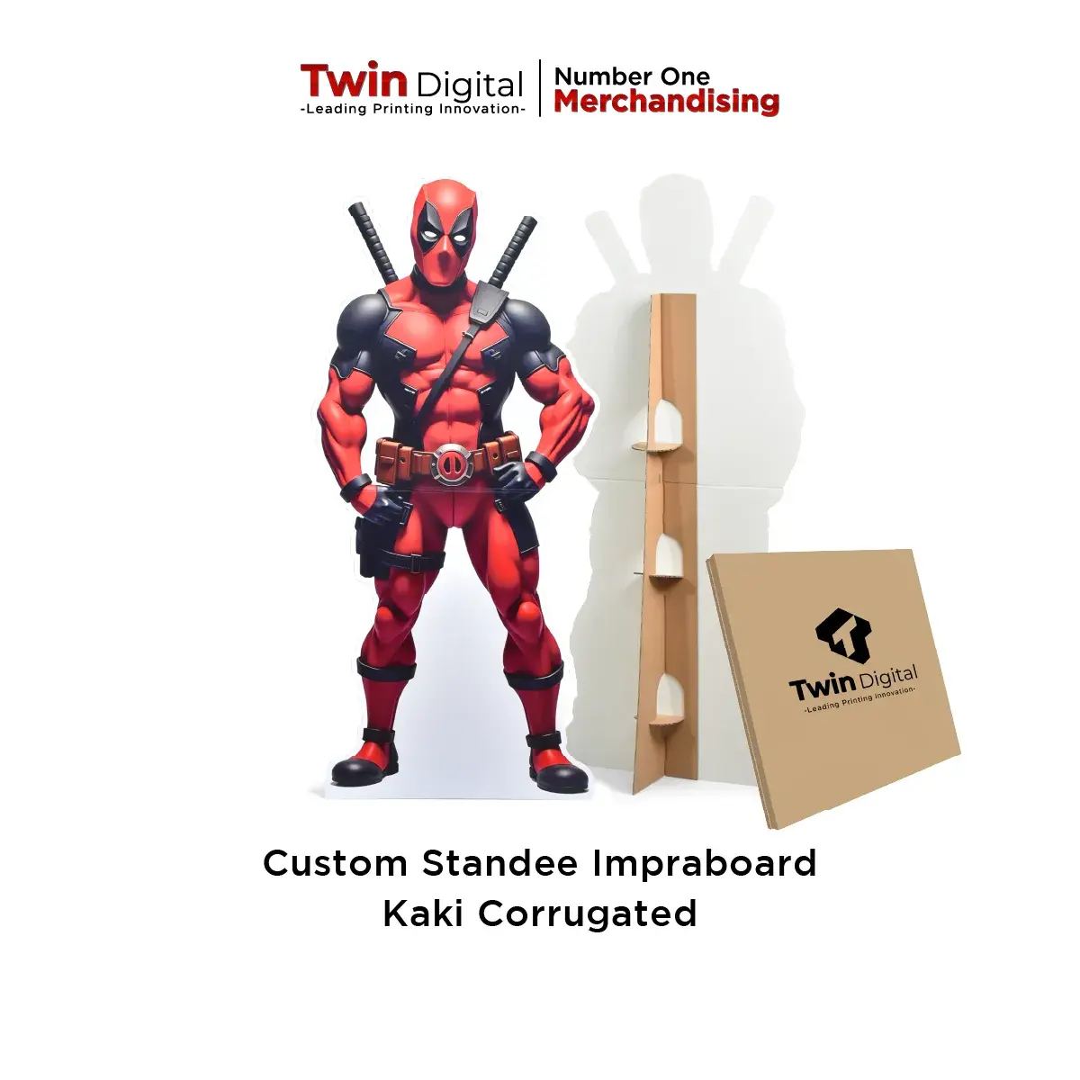 Custom Standee Impraboard Kaki Corrugated