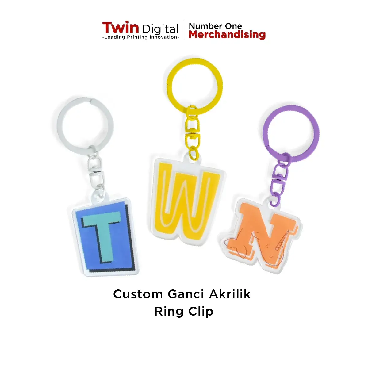 Custom Ganci Akrilik Ring Clip