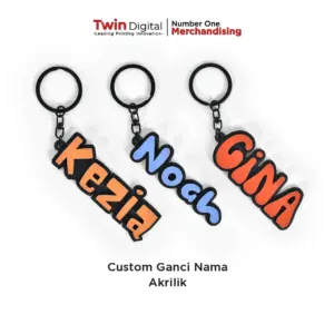 Custom Ganci Nama Akrilik